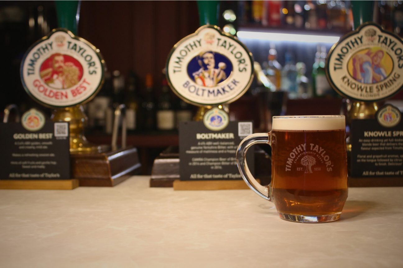 Timothy Taylors beer served at Swan and Royal Clitheroe
